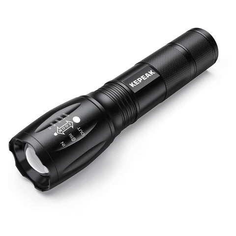 KEPEAK Flashlight Rechargeable, LED Tactical Flashlight