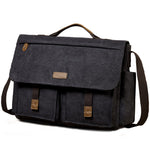 VASCHY Vintage Water Resistant Waxed Canvas Satchel