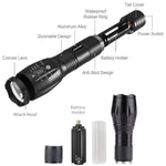 KEPEAK Flashlight Rechargeable, LED Tactical Flashlight