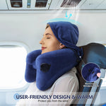 Neck Pillow Inflatable Travel Pillow With Hat