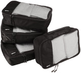 AmazonBasics Small Packing Cubes - 4 Piece Set, Black