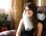 Twist Memory Foam Travel Pillow for Neck Chin and Leg Support